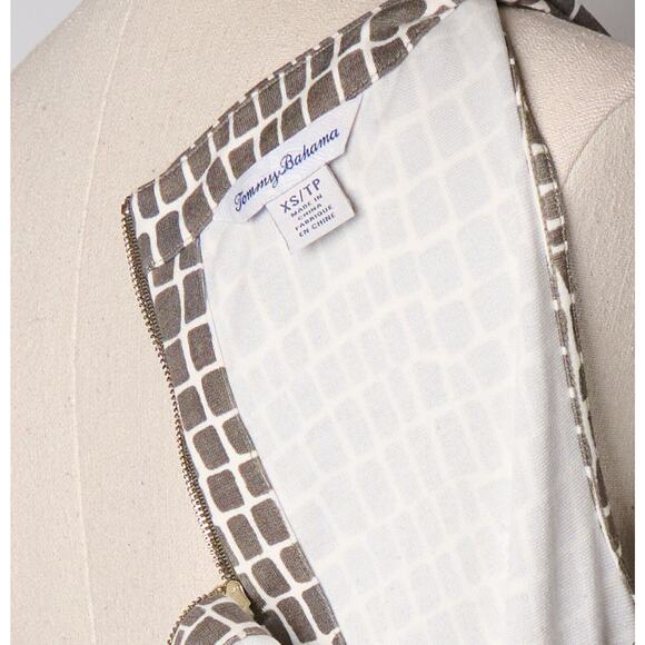 Tommy Bahama Sheath Dress Sz XS Geometric Print Resort Wear Vacation Statement - Picture 8 of 11
